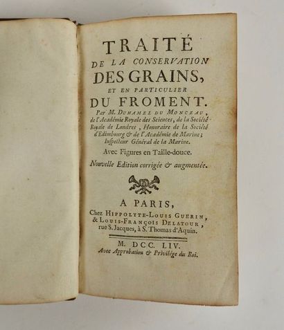 null DUHAMEL DU MONCEAU, Henri-Louis. Traité de la conservation des grains et en...