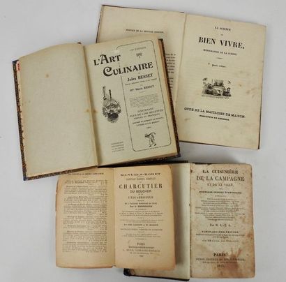 null Ensemble 4 livres de cuisine.Comme suit : -Hennequin, G. Le Charcutier, le Boucher,...