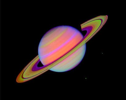 null Nasa. Le Voyager 2 de la NASA a pris cette photographie en " fausses couleurs...