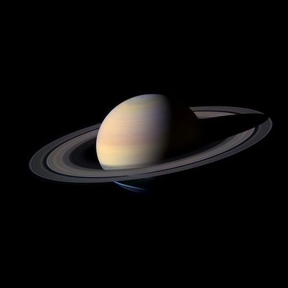 null Nasa. GRAND FORMAT. Une formidable image composite de la planète Saturne réalisée...