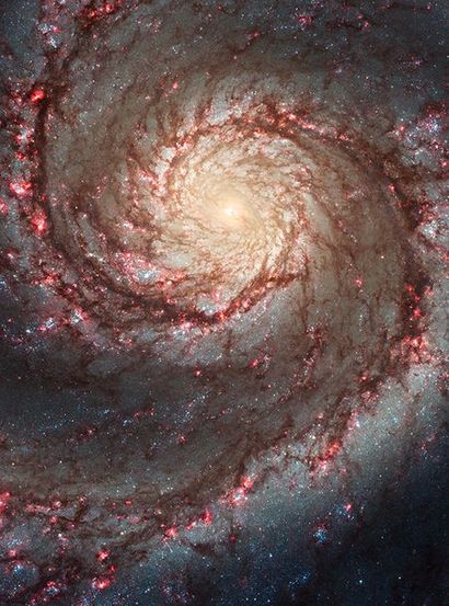 null Nasa. GRAND FORMAT. Galaxie du Tourbillon vue par le télescope spatial HUBBLE....