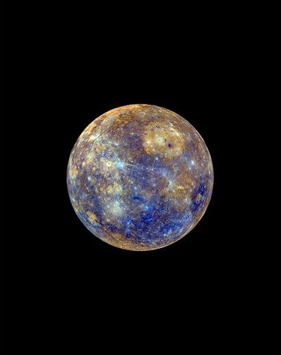 null Nasa. Une superbe vue colorée de Mercure a été produite en utilisant les images...