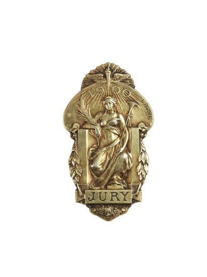 null Jury, badge in vermeil on silver Christofle