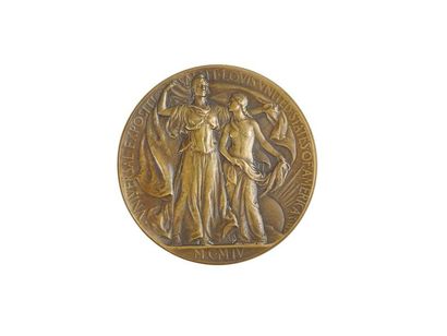 null Bronze medal in its original
case D 62 mm