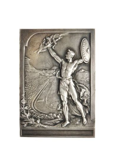 null Silver bronze plaque of the
Athenian
training course 70 x 50 mm