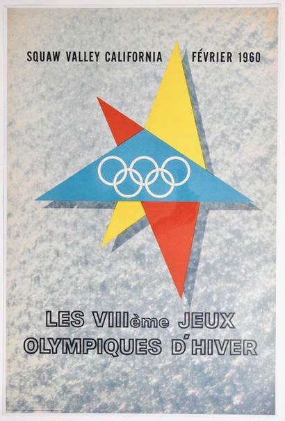 null Affiche officielle les 8e jeux olympiques d'hiver, Squaw Valley california février...
