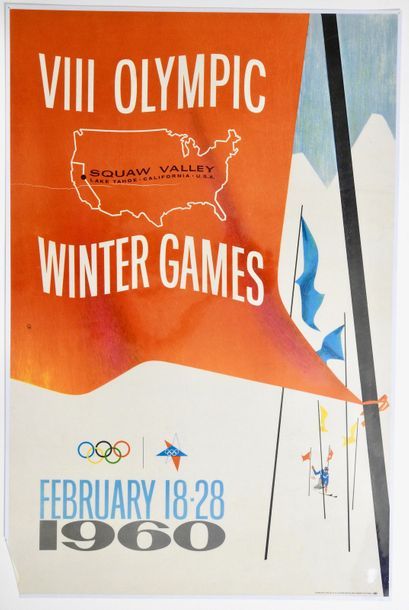 null 7° olympic winter games, vue des états unis et de Squaw Valley près de Lake...