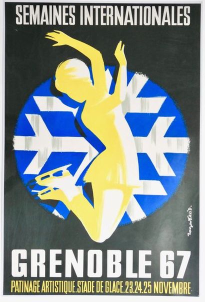 null Grenoble 1967, Affiche officielle plastifiée des Semaines internationales Grenoble...