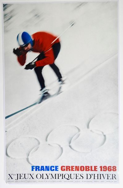 null Grenoble 1968, Affiches officielle plastifiée des 10° Jeux Olympiques d'Hiver,...