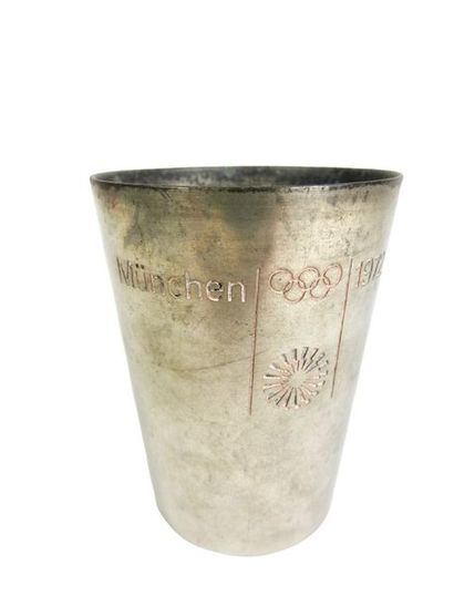 null Silver plated metal cup, Munchen 1972 with official logo, signed "G. Musterschutz"...