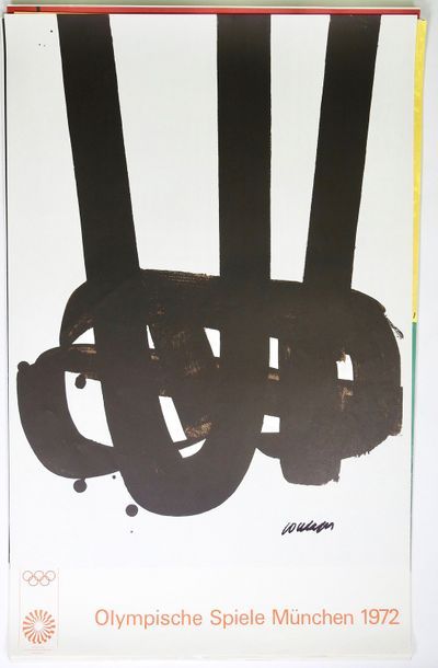 null Artistic series of 27 original posters including Soulages, Hartung....