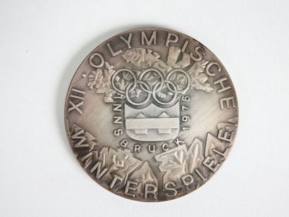 null INNSBRUCK participant medal obverse: 13th winterspiele olympic with logo and...