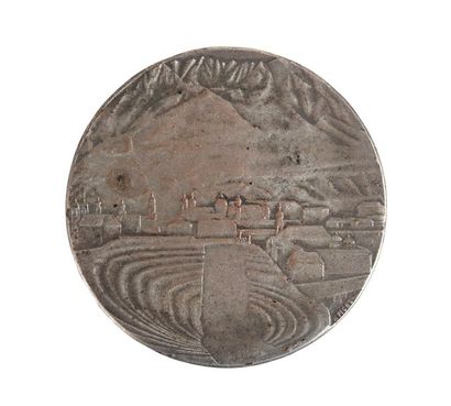 null INNSBRUCK Médaille en bronze argenté avec son étui d'origine
D 50 mm