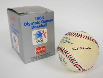 null Balle de Baseball avec mentions et logos, avec signature officielle de Peter...