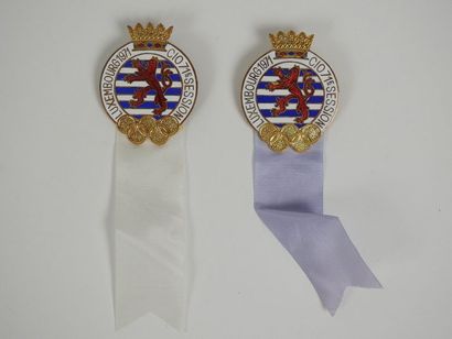 null 71° session du CIO, LUXEMBOURG 1971, badge émaillé avec lion rouge couronne...