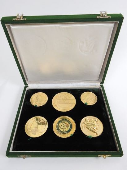 null Coffret de prestige du Comité Olympique
Pakistanais comprenant 6 médailles en...