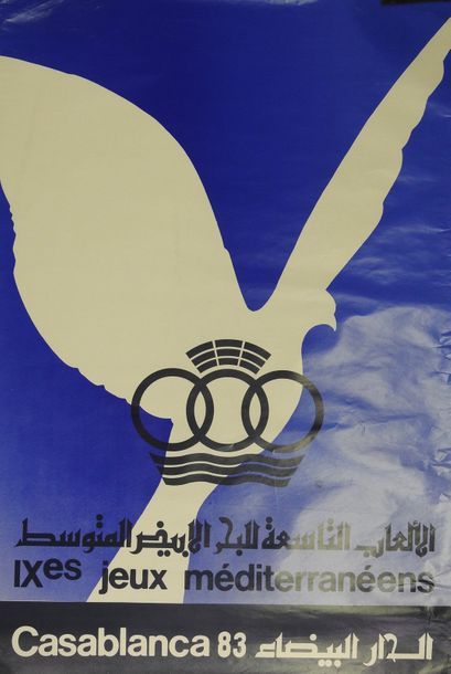 null 1983. Affiche desXX° Jeux Méditerranéens.
Casablanca
100 x 70 cm
