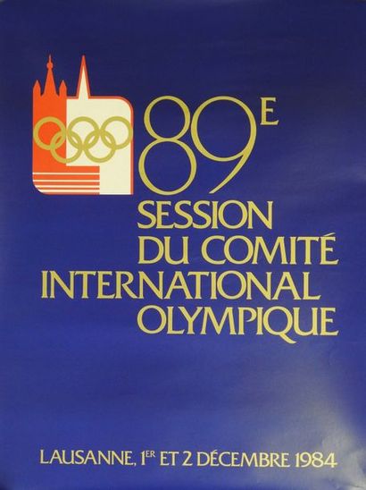 null 1984. Affiche de la 89° Cession du Comité
Internation Olympique à Lausanne
69...
