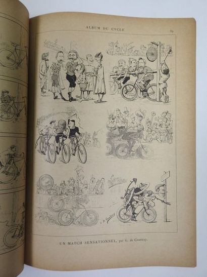 null Albums cyclistes. Deux pièces: a) Album du "Cycle" de 1894, 100 GF, très rare,...