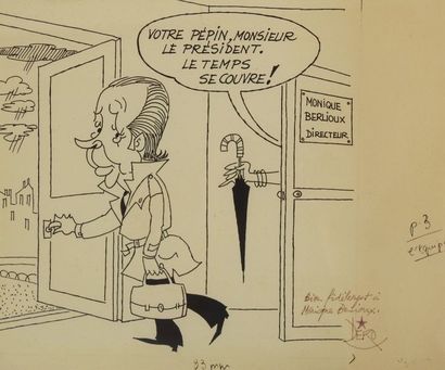 null DERO
Caricature originale de Dero, Monique Berlioux directeur du cio tend son...