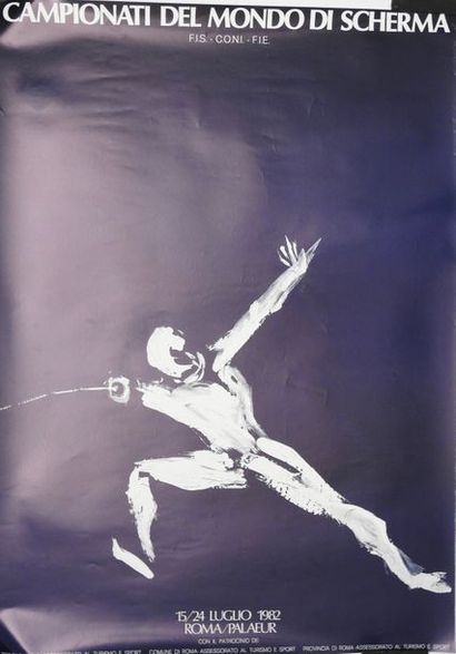null Affiche des championnats du monde de 1982 à Rome
95 x 68 cm