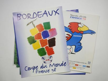 null 8 affiches originales des stades de la coupe du monde 1998 en France (traces...