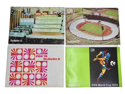null Coupe du monde 1974 en RFA: 4 Bulletins d'information officiels: n° 2, 4, 5,...