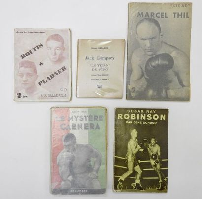 null Cinq livres rares: a) "Jack Dempsey, le titan du ring" par Robert Gaillard 1928,...
