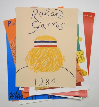 null Affiches officielles de Roland Garros et de Bercy - 1980 par Adami 1981 par...