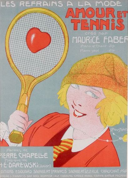 null Couverture du petit format Amour et Tennis par Maurice Faber. Belle joueuse...