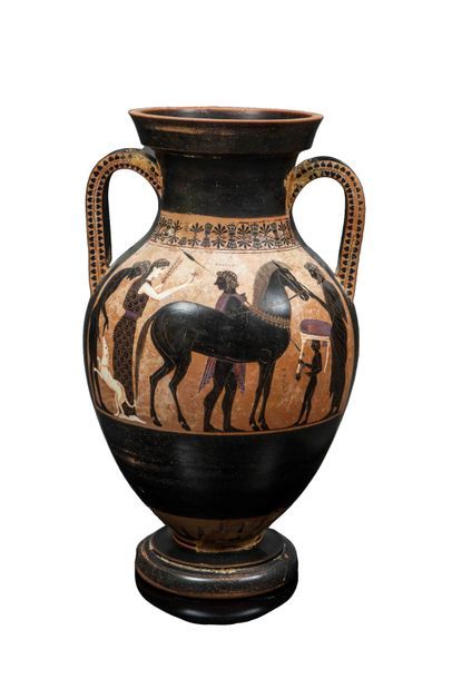 null Vase à figures noires de style grec dans la tradition des ateliers
Antiques
Terre...