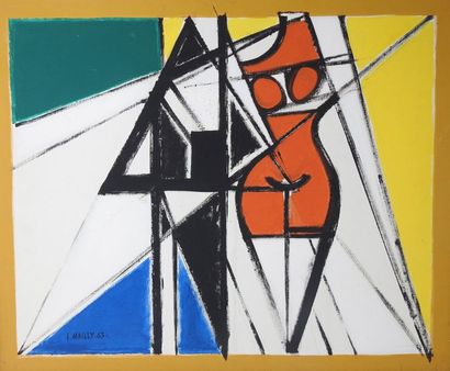 Jean Mailly (1911-1975) Composition, 1963
Huile sur toile signée et datée au dos
60...