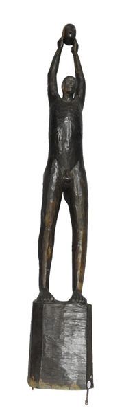 Axel CASSEL (1955-2015) Personnage, 1998
Sculpture en bronze à patine brune datée...