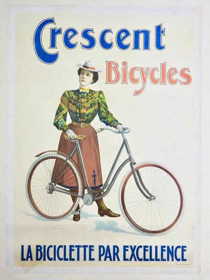 ANONYME CRESCENT BICYCLES «La bicyclette par excellence».
Niagara Lithographe Buffalo
59...