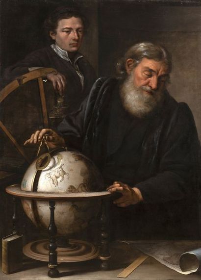 École italienne du début du XVIII° siècle 
Astronome et son disciple
Toile
130 x...