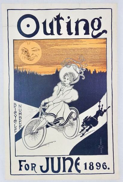 ANONYME OUTING FOR JUNE «BICYCLE NUMBER» 1896
Sans mention de l'imprimeur
47 x 31...