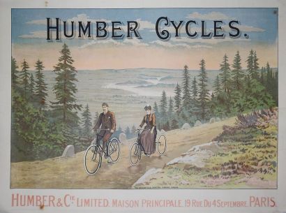 ANONYME HUMBER CYCLES The Dangerfield Printing Company, London
55 x 74 cm - Entoilée,...