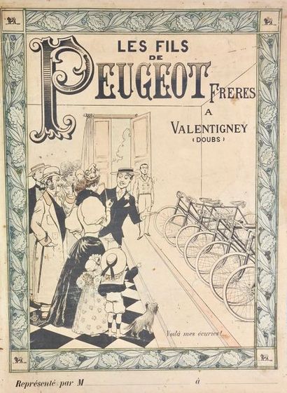 GUILLAUME LES FILS DE PEUGEOT FRÈRES à Valentigney «Voila mes écuries !». Vers 1886
Ducourtioux...
