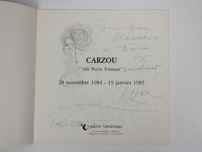 Jean CARZOU (1907-2000) 
Catalogue of the exhibition "100 small formats" at the Tamenaga...