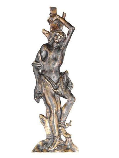 null Saint Sébastien
Plaquette en bronze d'aprés les dessins de Léonard de Vinci
XVI°
H...