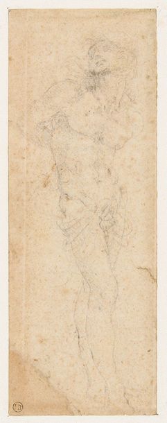 null Saint Sébastien
Plaquette en bronze d'aprés les dessins de Léonard de Vinci
XVI°
H...