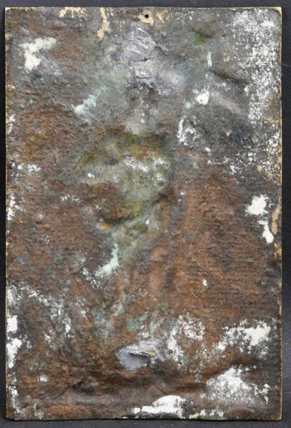 Michel Ange, d'après 
Christ Rédempteur
Plaquette en bronze
XVI° siécle 15,5 x 10,3...
