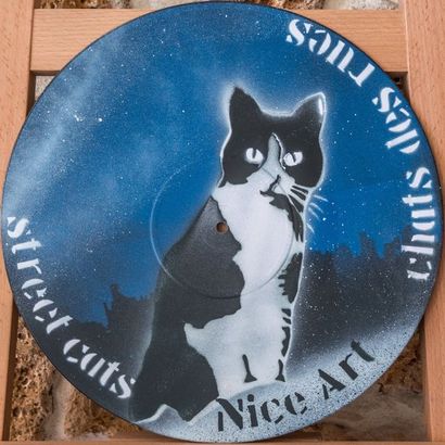 null Nice Art STREET CAT  - O SAISONS, O CHÂTEAU NC Pochoir sur vinyle 33 cm dia...