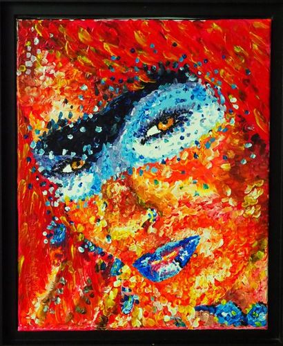 null Blackgolgoth painter KITTA 2013 Canvas and acrylic paint 41 X 33 cm