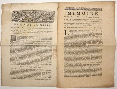 null TWO-SEARS. 2 Memoranda of proceedings printed at the beginning of the 18th century:...