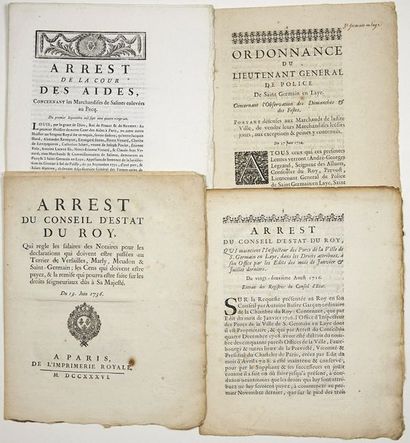 null (YVELINES) 4 Printed: "ARREST of the Conseil d'Estat du Roy, which maintains...