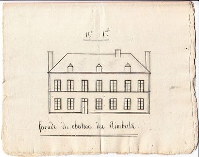 null CHER. CHÂTEAU DE RIMBERTS. Cahier manuscrit in-4°, fin XVIIIe s., contenant...