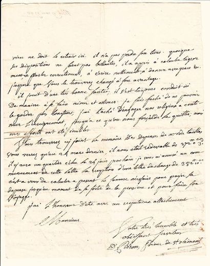 null METZ (MOSELLE) 17 mai 1790 - L.A.S. PIERON Prieur de ST CLÉMENT - “Monsieur,......