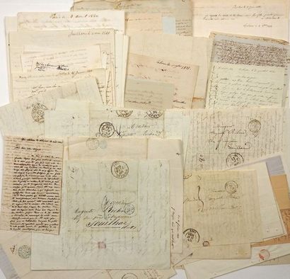 null LOT. SOUILLAC.
Correspondance familiale du LOT. 81 Lettres de 1826 à 1843, adressées,...