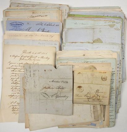 null SAVOIE. 250 LETTRES. Archive commerciale de Guillaume FOREST Fabricant de papiers...